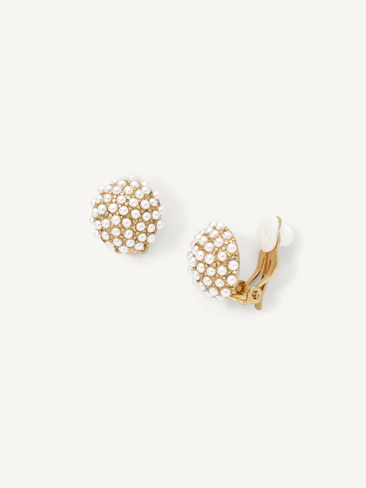 Pearl Pave Studs (Clip-Ons)